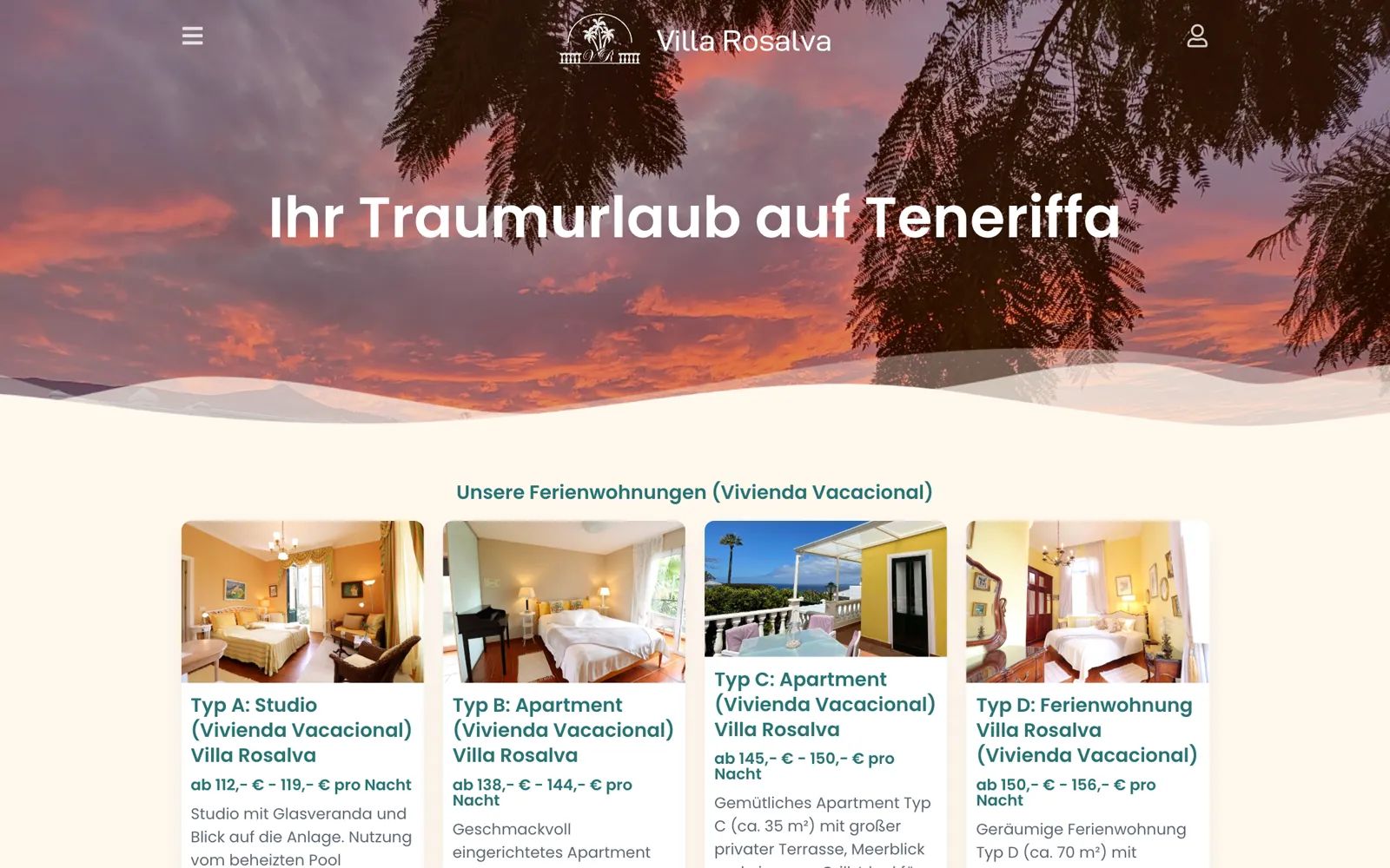 Website Villa Rosalva