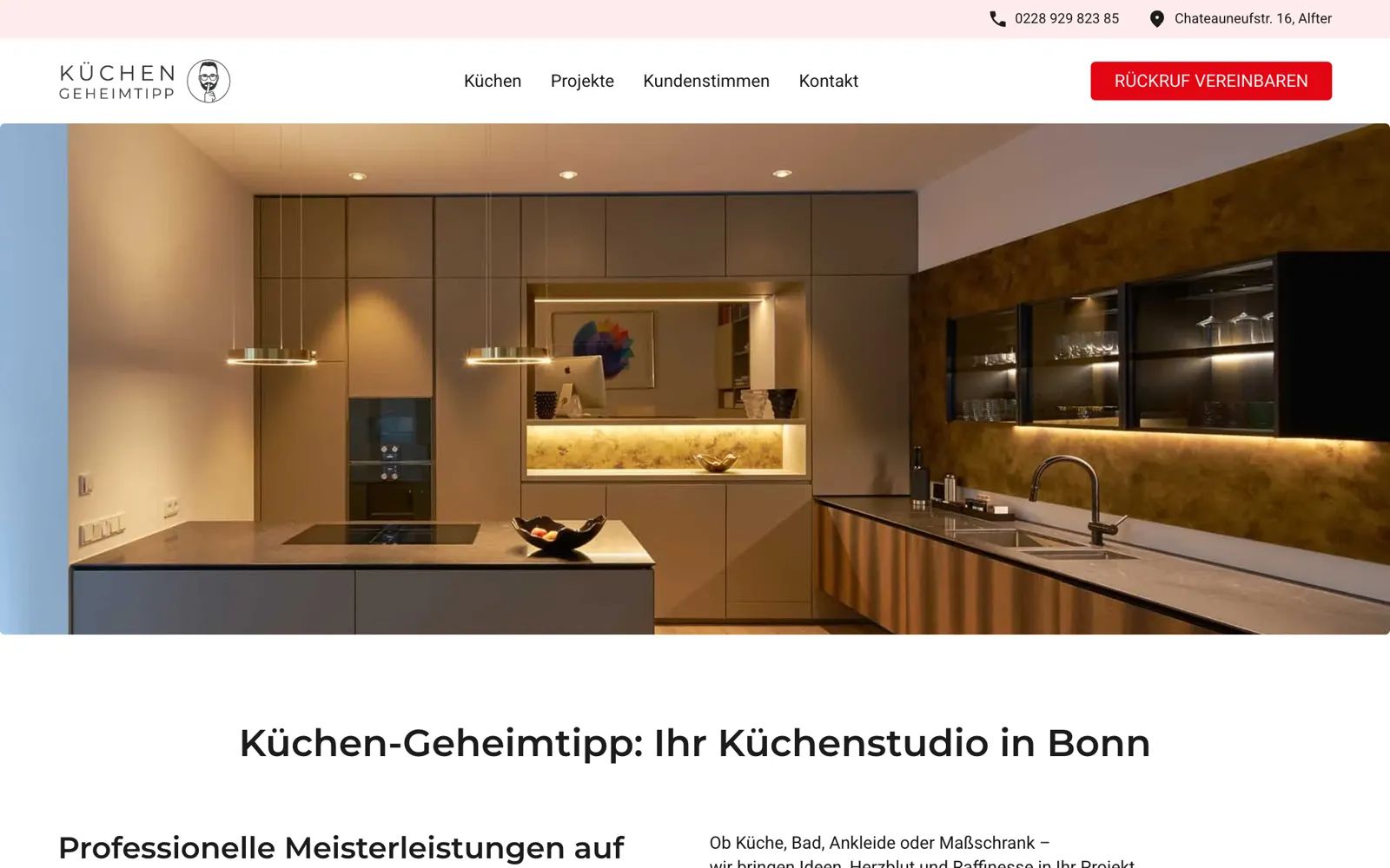 Website Küchen Geheimtipp